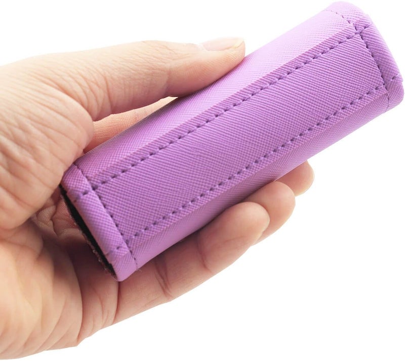 Gowraps Luggage Handle Wrap 5 Pack-Leather Luggage Handle Wraps for Suitcase/Handbag/Duffel Bag/Car Bright Luggage Identfier/Handle Covers/Grips Luggage Accessories for Travel 3.0 (Violet) - Image 4